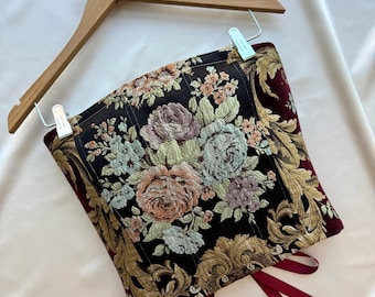 Tapestry Corset Top Renaissance Vintage Style / Gift for Valentines Day