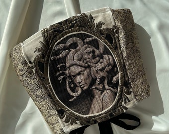 Medusa Gobelin Korsett Top Renaissance Vintage Stil / Geschenk zum Valentinstag