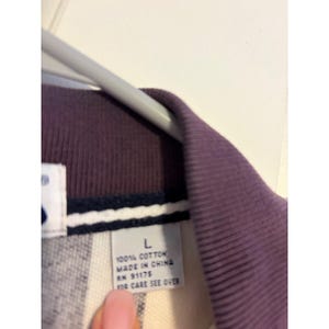 Vintage Fila Polo Shirt Mens Large Geometric Block Abstract Red White Blue 90s afbeelding 8