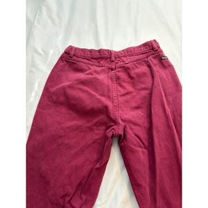 Wrangler Jeans Vintage High Rise Straight Leg Burgundy Maroon Western Denim image 4