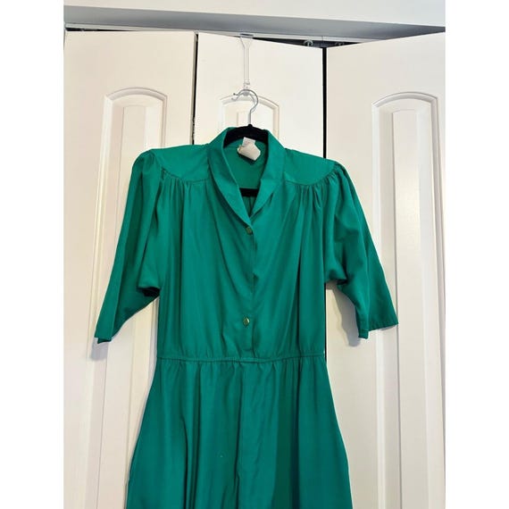 Vintage 90's Sandy Sandy green button front dress 10 View 5