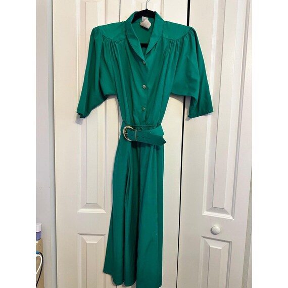Vintage 90's Sandy Sandy green button front dress 10 View 3