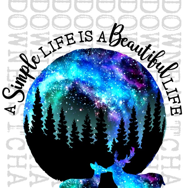 A Simple Life is a Beautiful Life...Sublimation Clipart Design