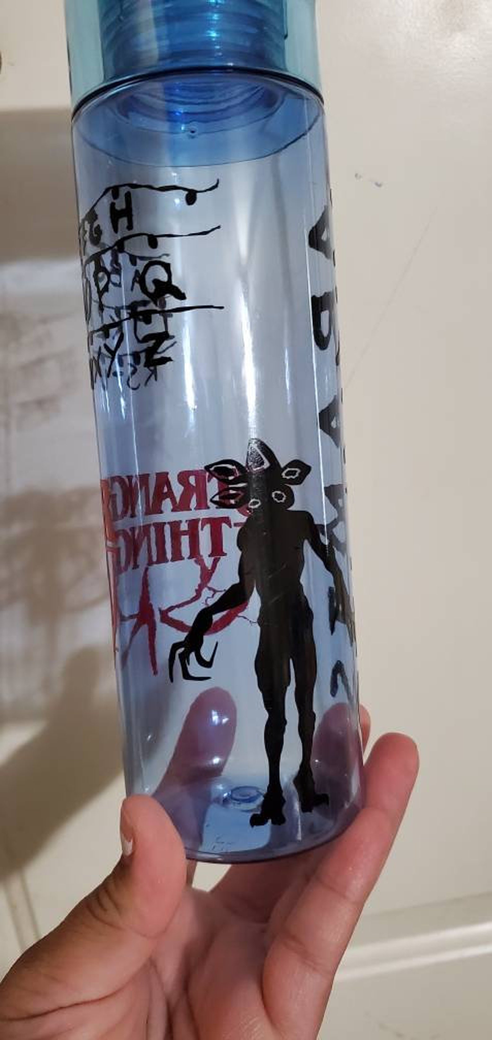 Personalized Stranger Things Plastic Refillable Water Bottle Etsy