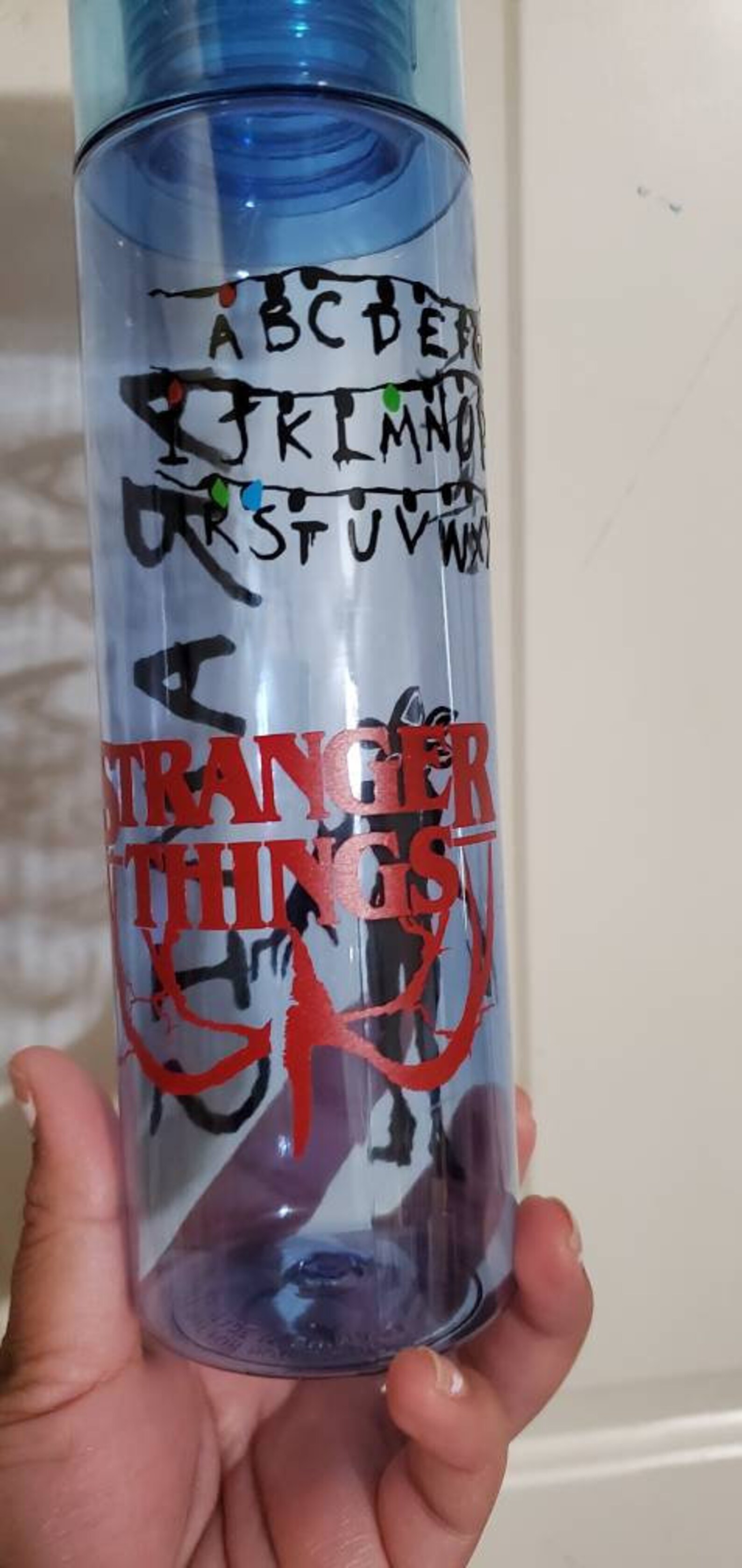 Personalized Stranger Things Plastic Refillable Water Bottle Etsy