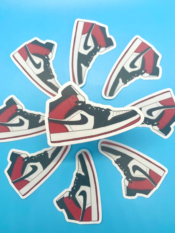 Red and Black Air Jordan 1 Sticker | Etsy