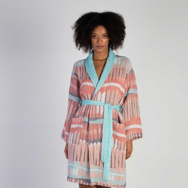 Tibia Turkish Bathrobe, extremely breathable, lightweight, absorbent, and SOFT!