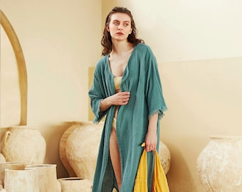 Su Turkish cover-up, Beachwear Cover up, Kimono , %100 Turkish Cotton, Gift for Her