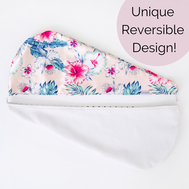 Reversible Microfiber & Satin Hair Wrap / Quick Dry Hair Etsy Canada