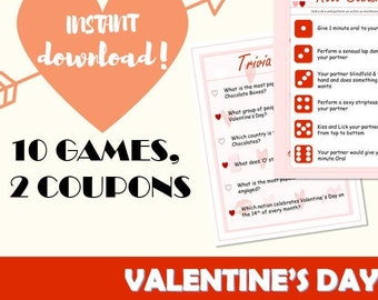 Valentine's Day Couple Games, Valentines Day Printable, Valentines Day Digital, Valentine's Day Bundle Games, Valentines Day Printable PDF