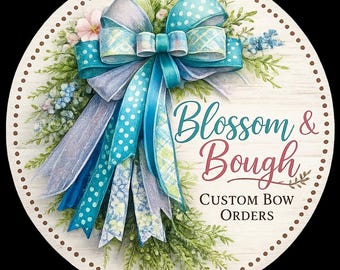 Custom Bow Order | Handmade Decorative Bow | Front Door Bow | Wreath Bow | Lantern Bow | Seasonal Bow | Personalized Ribbon Bow