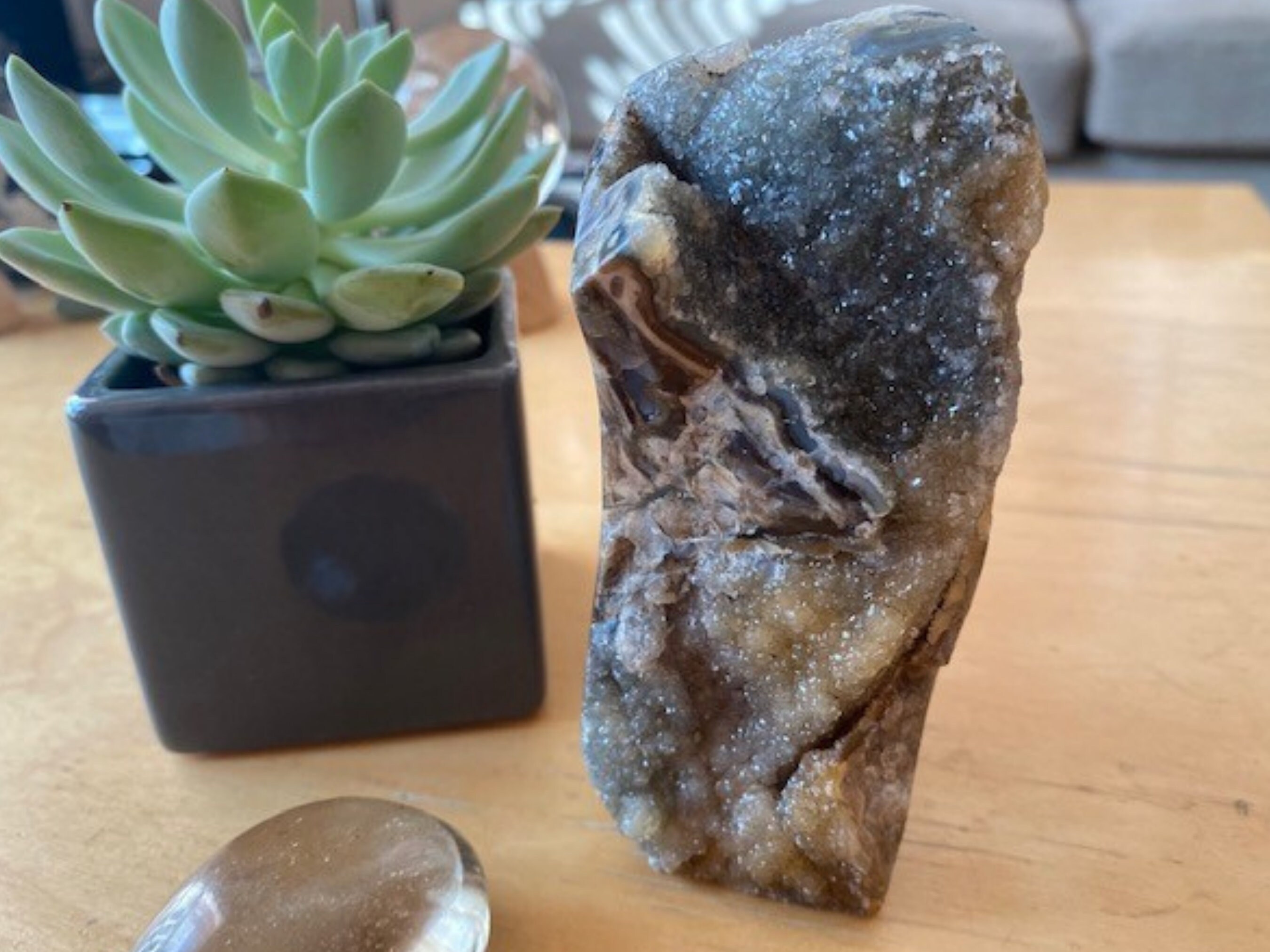 STUNNING RARE Brown Jasper Crystal With Heavy Druzy Freeform Etsy UK
