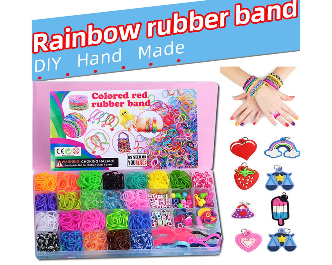 Loom Rubber Bandsbracelet Colored Rubber Bands Kitdiy Toys