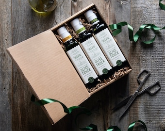 Olive Truck -Gift set -  100% California, New "2024" Harvest, Ultra Premium & Award Winning Extra Virgin Olive Oil - 3 x 250 ml Bottle
