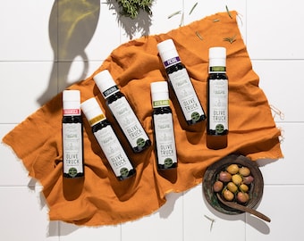 Olive Truck - 100% California, New "2024" Harvest, Ultra Premium & Award Winning Extra Virgin Olive Oil - Sampler Set - 6 x 100ml Bottle
