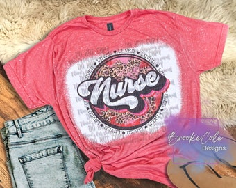 Loved Nurse shirt, nurse shirt, nursing tshirt, nurse life shirt, nurse tee, nursing, nurse, nursing tee, leopard print, animal print