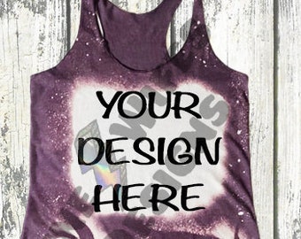 Custom tank top, Your Design Here tank top, Personalized tank top, Custom Order, sublimation tank, bleached tank, choose your color