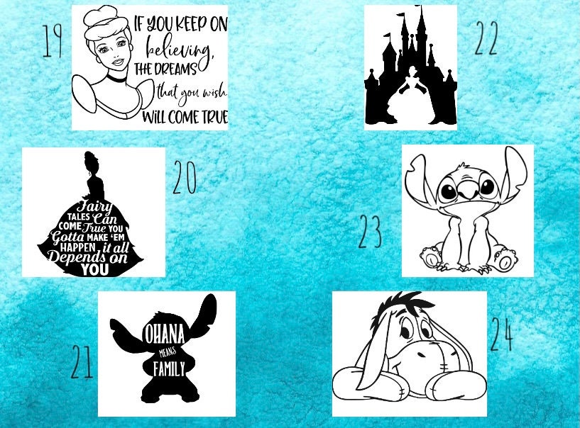 Customizable Vinyl Disney Decals Car Decal Laptop Decal Etsy