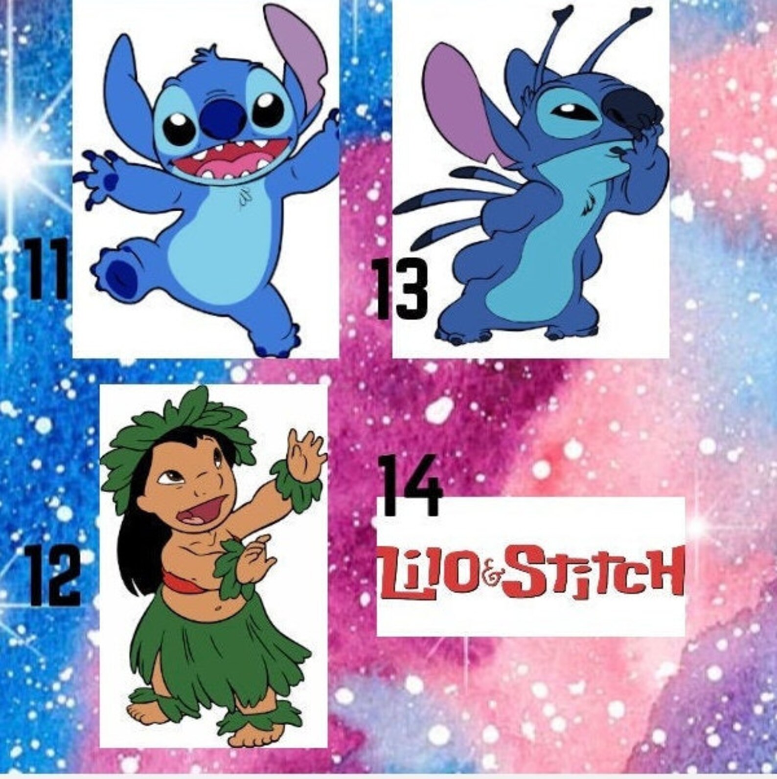 Custom Lilo and Stitch Layered Vinyl Decals Stickers Cup Etsy