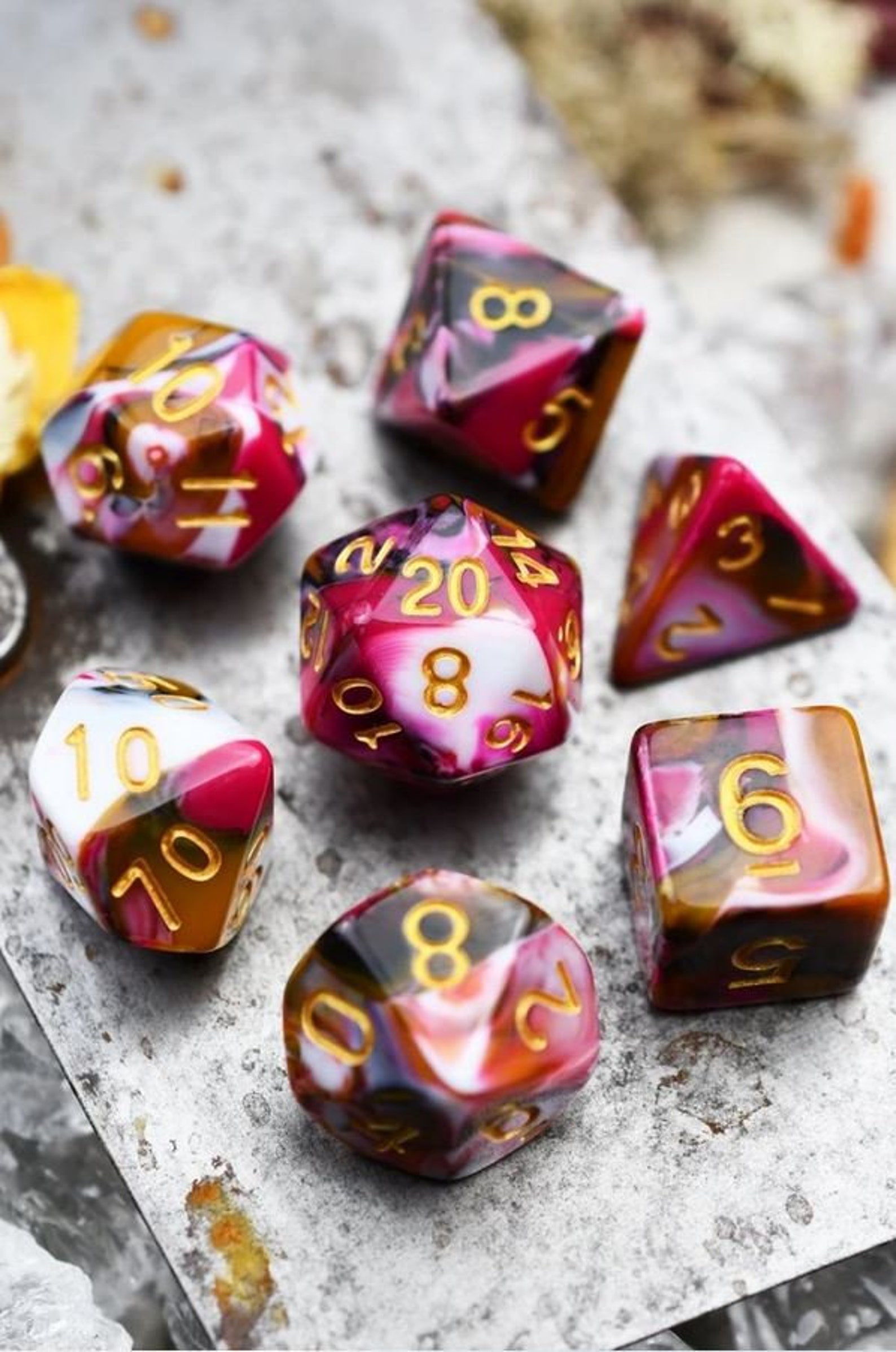 Handmade Amethyst Gemstone RPG Dice Gemstone Amethyst Dice Etsy