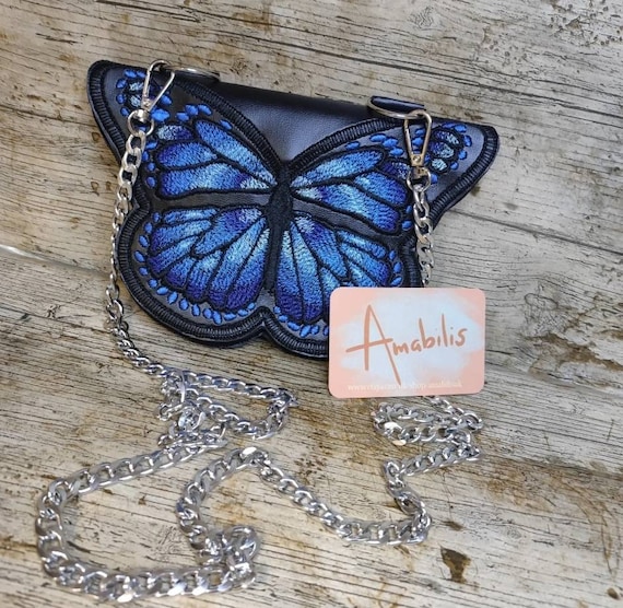 Y2K Aesthetic Denim Butterfly Handbag | Streetwear Society Store