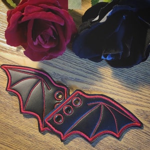 Valentine's, shoe accessories, alternative, gothic, bats, shoe wings