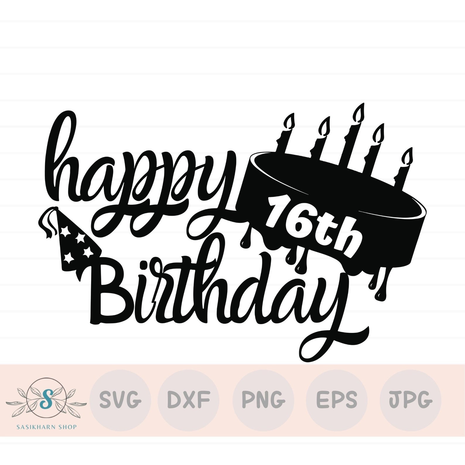 Happy 16th Birthday SVG 16th Happy Birthday svg Happy | Etsy