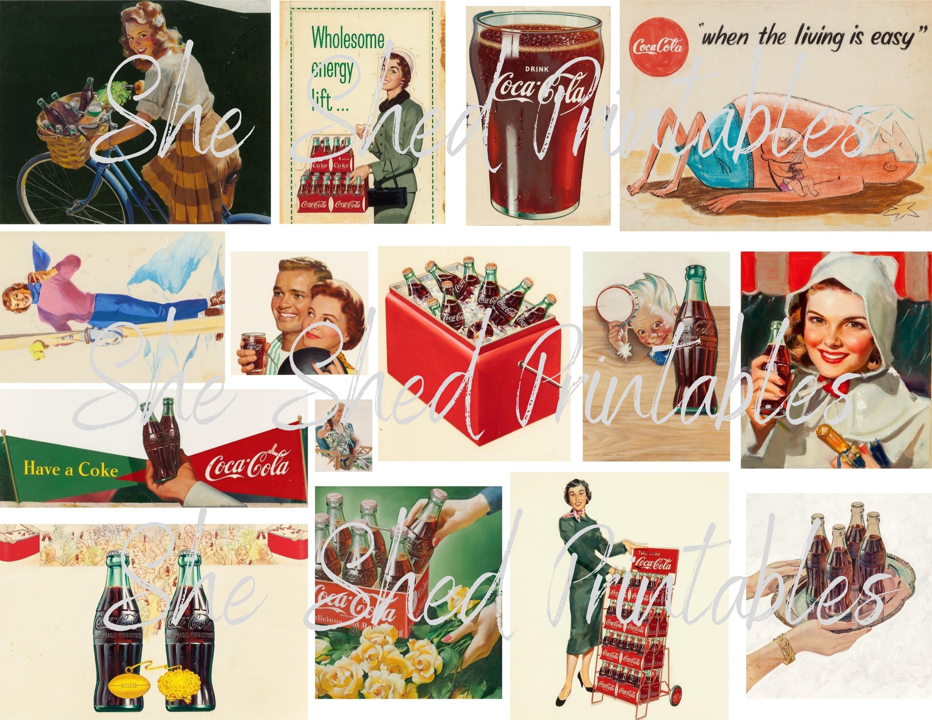 Coca cola poster antique - Etsy 日本