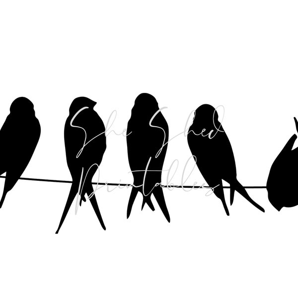 Birds on a Wire - Etsy