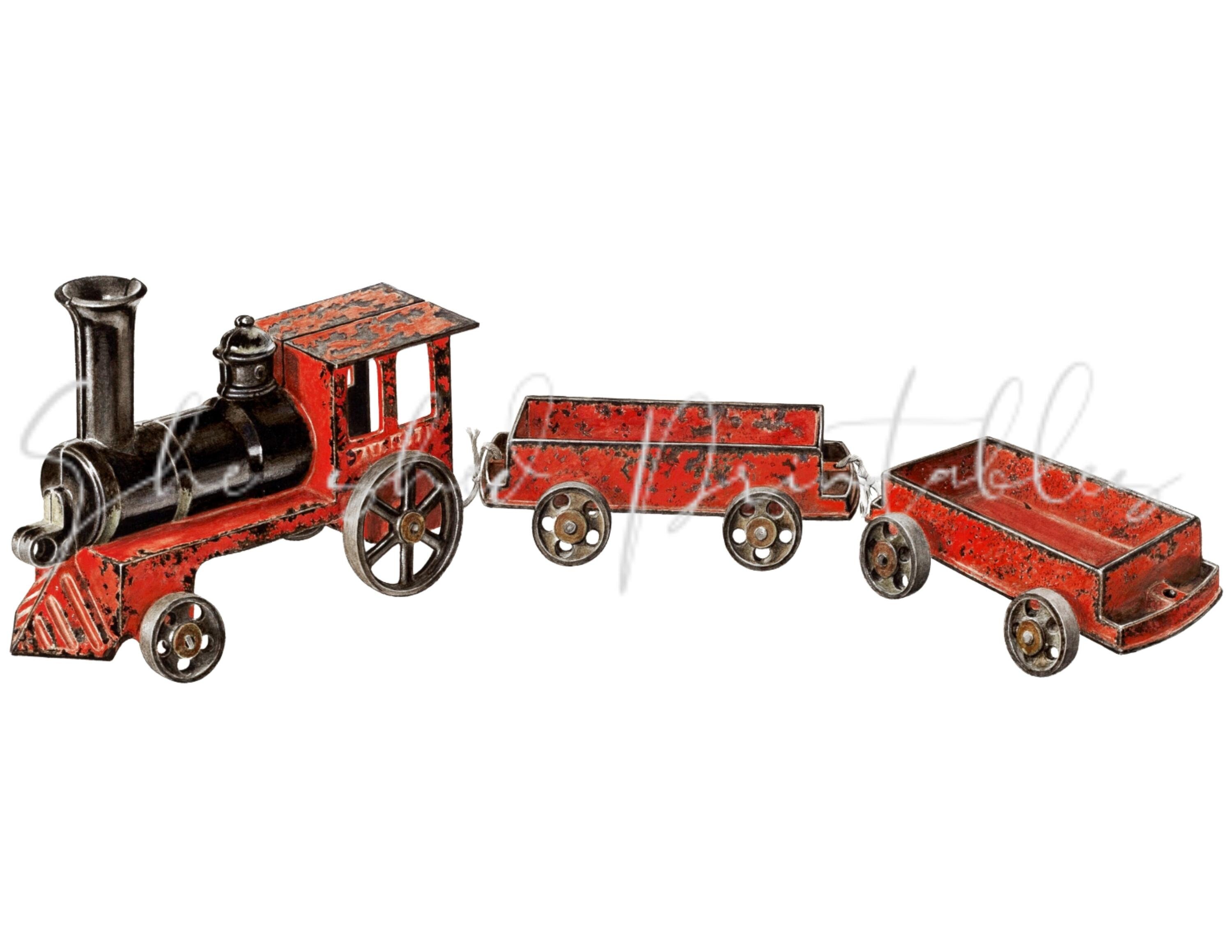 Free Vintage Image ~ Toy Train Clip Art - The Old Design Shop