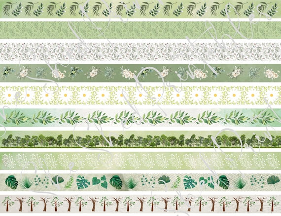 Green Leaves | Washi Tape Green Leaves | Washi Tape