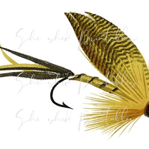 Bass Fly Digital Download, vintage, DIY Crafts, Clipart, Printable, JPG, PNG, Wall Art, Man Cave, Lake, Fisherman, Fish, années 1800