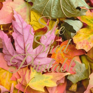 Feuilles d’automne Papier numérique, vintage, bricolage, JPG, Journalisation de pacotille, Collage, Signets, Bandes abdominales, Poches Tucks, JPG, Fond d’automne