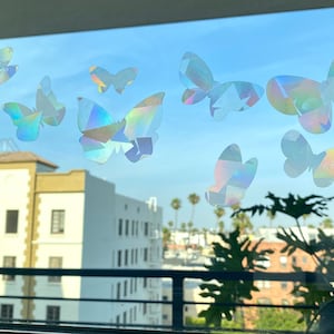 Butterfly Suncatcher Sticker Set, Rainbow Maker Stickers, Window Sticker, Window cling, Home decor, Girl's room decor, Nursery decor