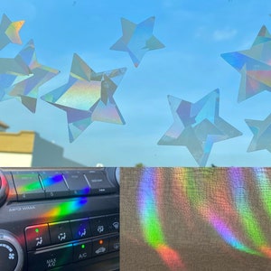 Suncatcher Sticker Set (Stars), Rainbow Maker Stickers, Suncatcher Window Decal, Car accessories, Car decal, classroom decor