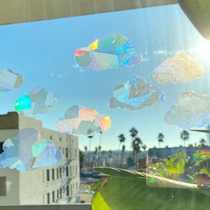 Rainbow Maker Cloud Suncatcher Stickers: Window Prism Decals (Set of 8)