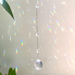 Silver Dripping Gem Crystal Suncatcher, Prism Suncatcher, Rainbow Maker, Birthday gift, Crystal gift, Gift for Mom, gift for her
