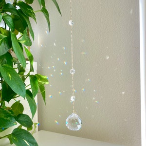 Gold Dripping Gem Crystal Suncatcher, Prism Suncatcher, Rainbow Maker, Birthday gift, Crystal gift, Gift for Mom, gift for her