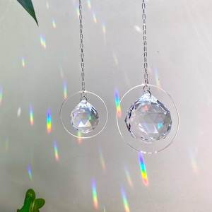 Single Ring Crystal Suncatcher (Silver), Rainbow Maker, Gift for Her, Prism Suncatcher, Wall Art, Home Decor, Wall Hanging