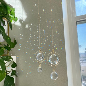 PlanetMoon Crystal Suncatcher, Rainbow maker, Housewarming gift, Wall hanging, Birthday gift, Sympathy gift, Mothers Day gift image 4