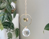 Car Suncatcher (Gold Butterfly), Mini rainbow maker for the car