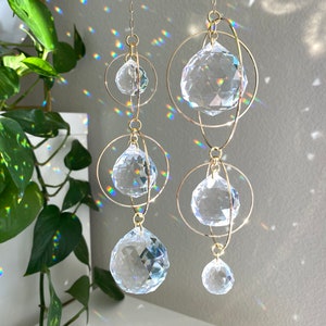 Galaxy Crystal Suncatcher, Rainbow Maker Crystal, Housewarming Gift, Birthday Gift, Gift for Mom, Sympathy Gift