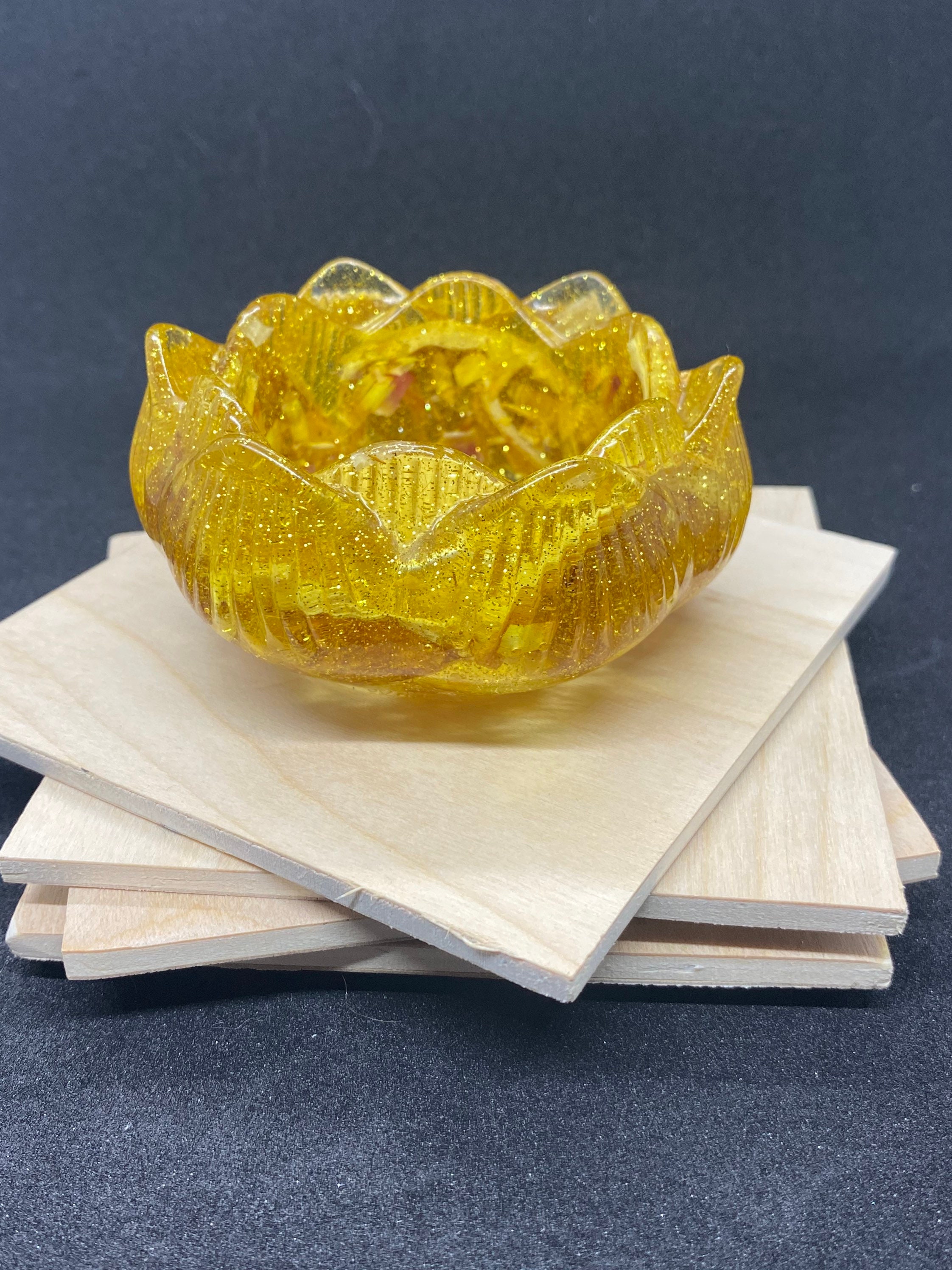 Resin candleholder lotus flower Etsy