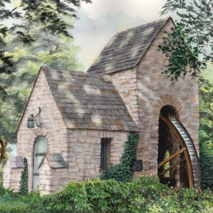 Waterwheel House Giclée Print