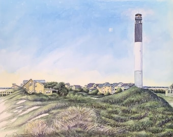Impression giclée du phare d'Oak Island