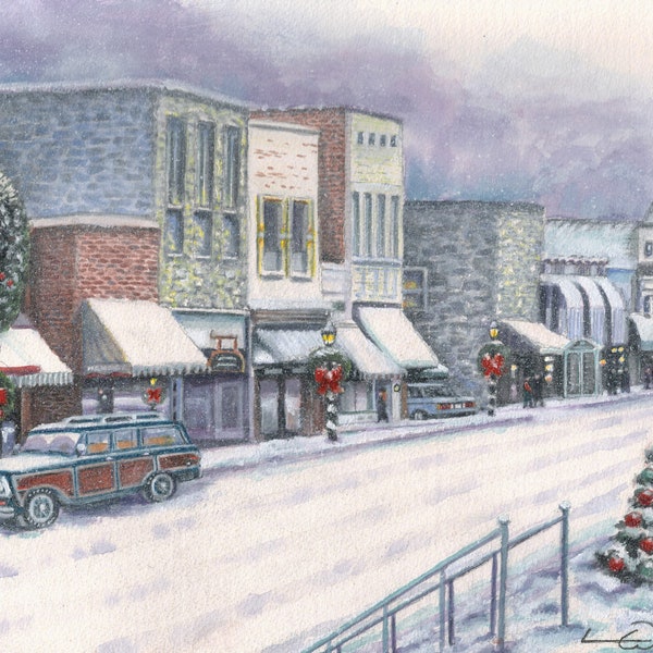 Blowing Rock Christmas Giclée Print