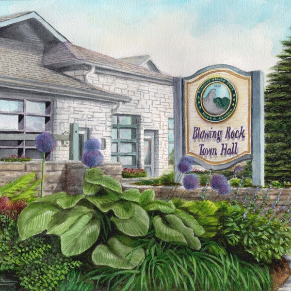 Blowing Rock Town Hall Giclée Print