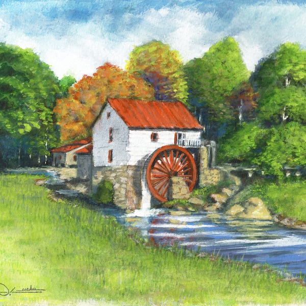 Old Mill of Guilford Giclée Print