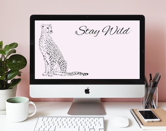 Leopard desktop, Leopard wallpaper, Stay Wild, Stay Wild wallpaper, Pink Wallpaper, Pink desktop, Pink Leopard print, Pink Leopard wallpaper