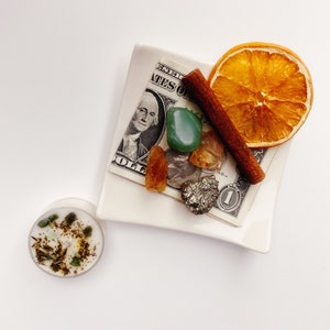 DIY Money Bowl Kit: Abundance Spell with Crystals & Candle